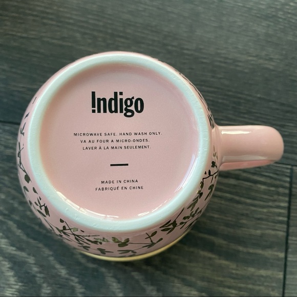 Indigo Mug Set (Golden Leaves on Pink) - Picture 2 of 6